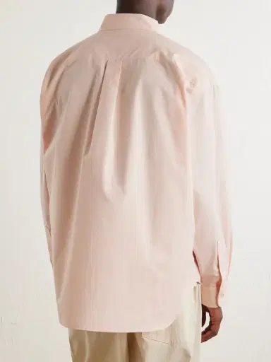 Cherry Los Angeles Button-Down Cotton-Poplin Shirt - Men | Thumbnail 4