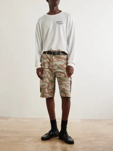 Cherry Los Angeles Wide-Leg Camouflage-Print Shorts - Men | Thumbnail 2