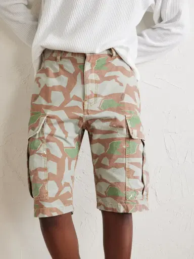 Cherry Los Angeles Wide-Leg Camouflage-Print Shorts - Men | Thumbnail 5
