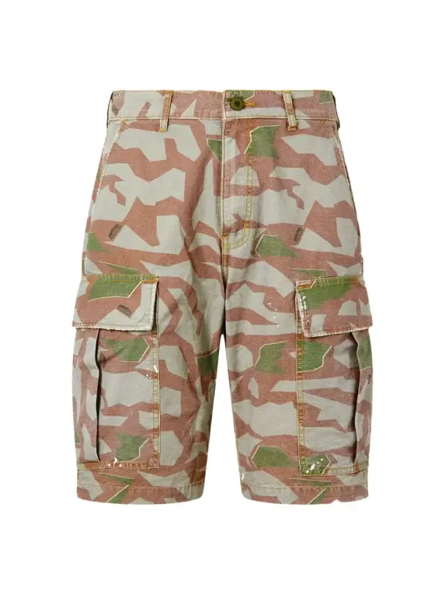 Cherry Los Angeles Wide-Leg Camouflage-Print Shorts - Men