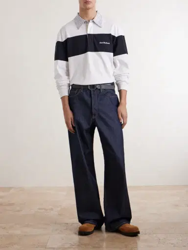 Acne Studios Logo-Embroidered Cotton-Jersey Polo Shirt - Men | Thumbnail 2 Acne Studios Logo-Embroidered Cotton-Jersey Polo Shirt - Men | Thumbnail 2