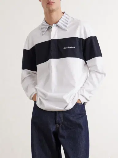 Acne Studios Logo-Embroidered Cotton-Jersey Polo Shirt - Men | Thumbnail 3 Acne Studios Logo-Embroidered Cotton-Jersey Polo Shirt - Men | Thumbnail 3
