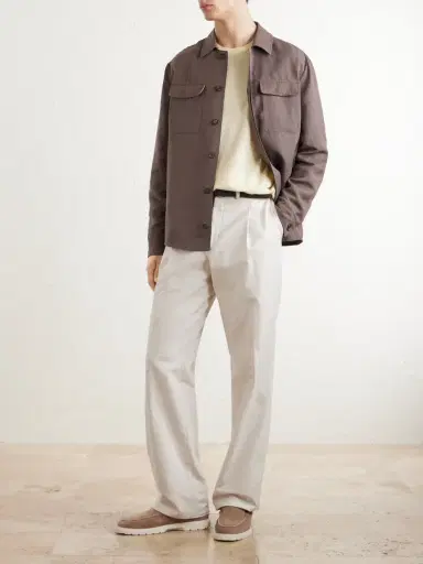 ELEVENTY Lyocell and Linen-Blend Shirt - Men | Thumbnail 2