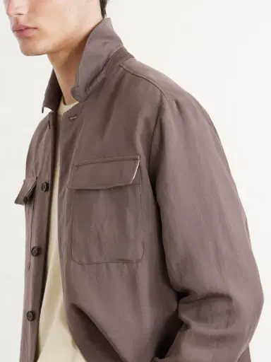 ELEVENTY Lyocell and Linen-Blend Shirt - Men | Thumbnail 5