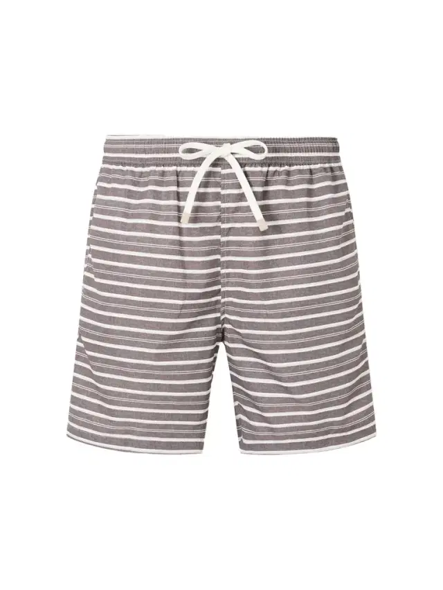 ELEVENTY Straight-Leg Striped Swim Shorts - Men
