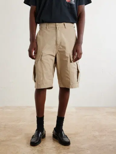 Cherry Los Angeles Wide-Leg Cargo Cotton Shorts - Men | Thumbnail 3