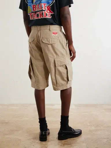 Cherry Los Angeles Wide-Leg Cargo Cotton Shorts - Men | Thumbnail 4