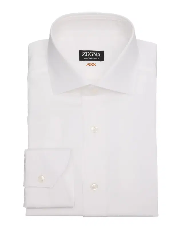ZEGNA Men 's Centoventimila Cotton Micro-Stripe Dress Shirt