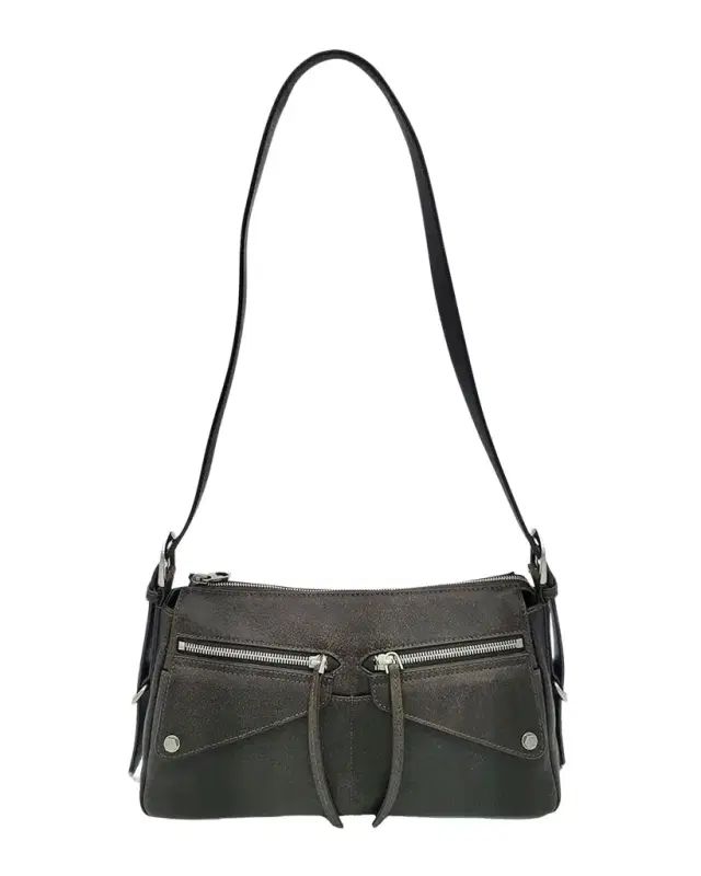 Oryany Moto Distressed Leather Shoulder Bag