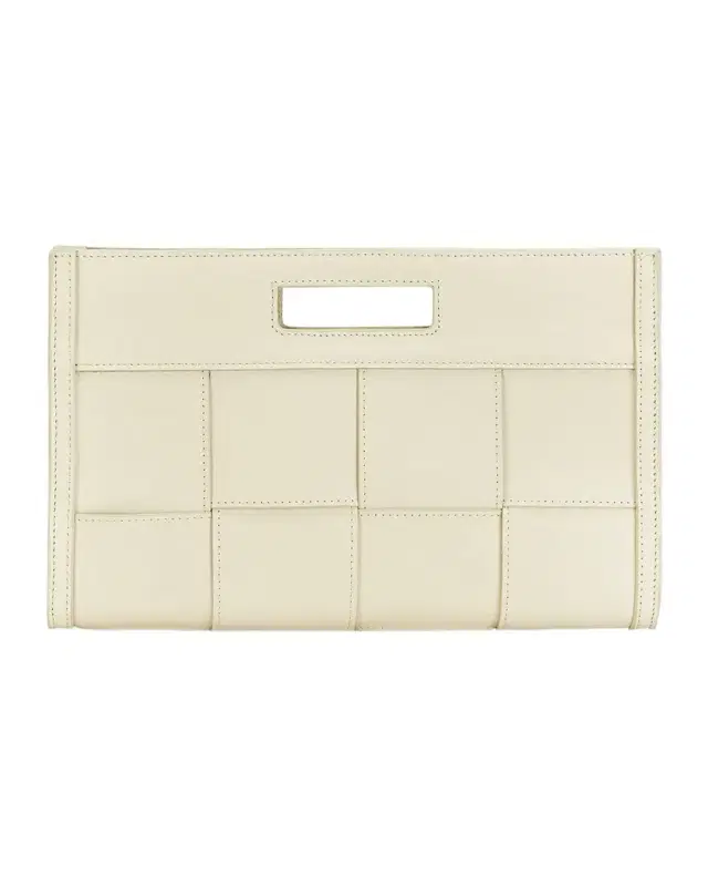 Gigi New York Remy Woven Leather Clutch Bag