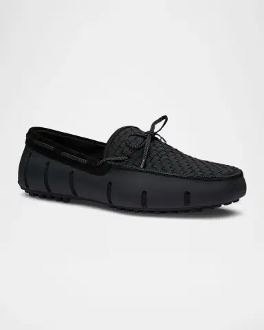 SWIMS Men's Woven Textile and Suede Drivers | Thumbnail 2