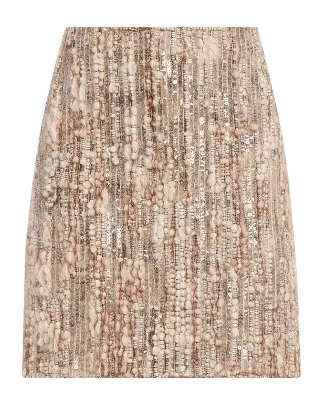 Brunello Cucinelli Shimmering Boucle Mini Skirt