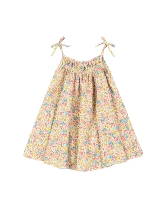 Girl's Vivian Strappy Floral Seersucker Dress, Size 18M-10