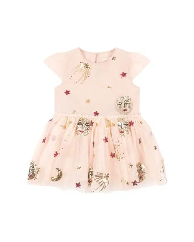 Girl's Odette Sequined Tulle Dress, Size 18M-10