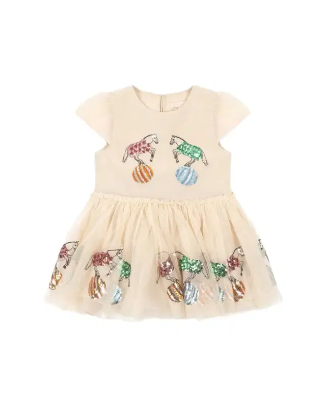 Girl's Odette Sequined Tulle Dress, Size 18M-10
