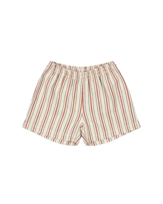 Boy's Frankie Striped Embroidered Cotton Shorts, Size 9M-10