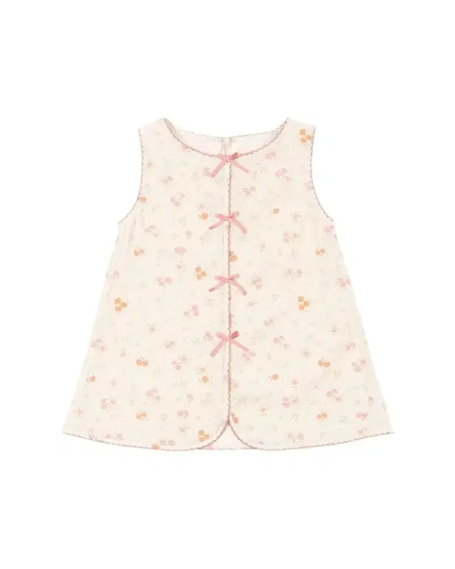 Girl's Elin Sleeveless Floral Picot-Trim Dress, Size 18M-10