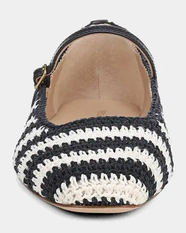 Veronica Beard Ellie Crochet Mary Jane Ballerina Flats | Thumbnail 3