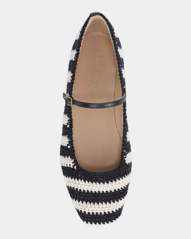 Veronica Beard Ellie Crochet Mary Jane Ballerina Flats | Thumbnail 4
