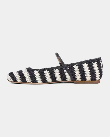 Veronica Beard Ellie Crochet Mary Jane Ballerina Flats | Thumbnail 8