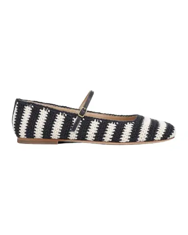 Veronica Beard Ellie Crochet Mary Jane Ballerina Flats | Thumbnail 1