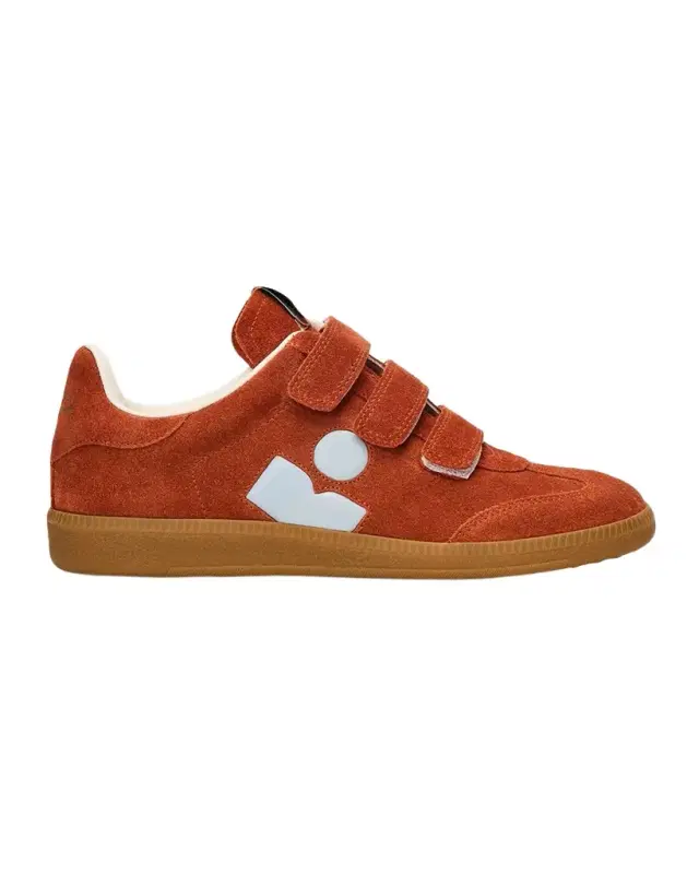 Isabel Marant Beth Mixed Leather Grip-Strap Sneakers