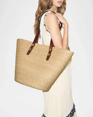 Tory Burch Romy Large Raffia Basket Tote Bag | Thumbnail 2 Tory Burch Romy Large Raffia Basket Tote Bag | Thumbnail 2