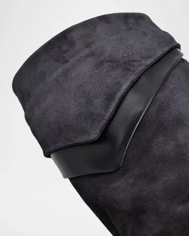 Isabel Marant Lezra Mixed Leather Scrunched Boots | Thumbnail 3 Isabel Marant Lezra Mixed Leather Scrunched Boots | Thumbnail 3