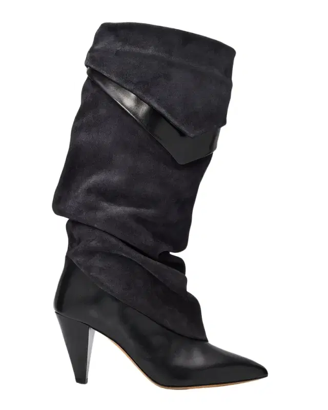 Isabel Marant Lezra Mixed Leather Scrunched Boots