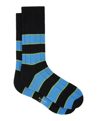 Paul Smith Men's Kennedy Contrast-Stripe Crew Socks | Thumbnail 3 Paul Smith Men's Kennedy Contrast-Stripe Crew Socks | Thumbnail 3