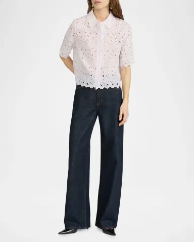 Frame The Paisley Eyelet Shirt | Thumbnail 2 Frame The Paisley Eyelet Shirt | Thumbnail 2