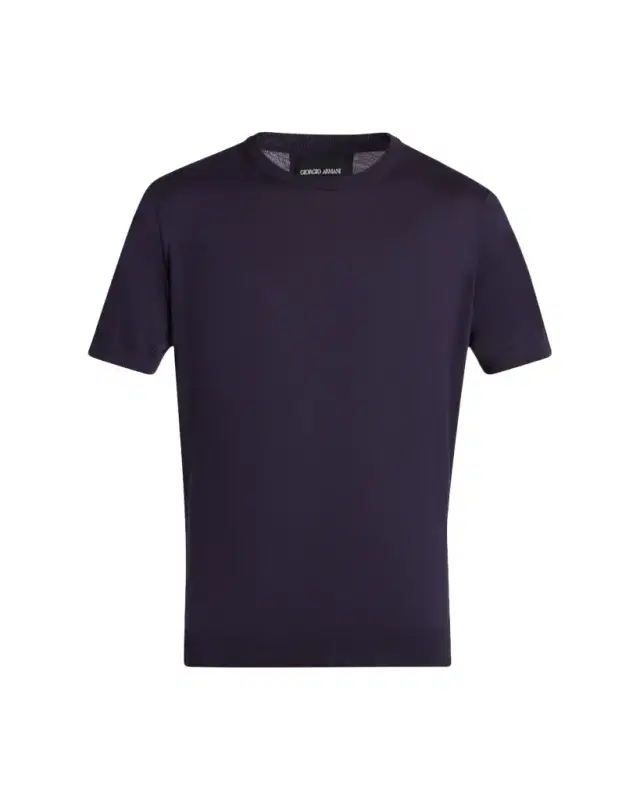 Giorgio Armani Men 's Rib-Knit Wool-Blend T-Shirt