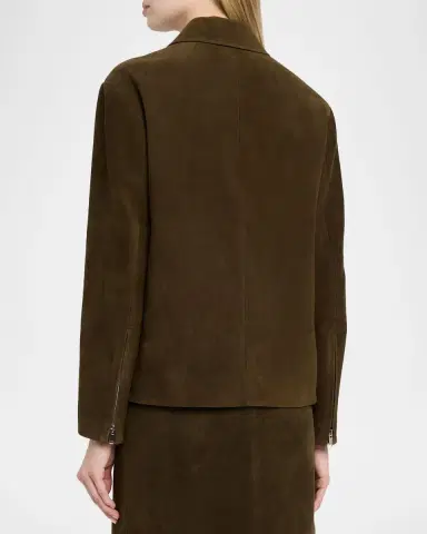 Proenza Schouler Irine Single-Breasted Suede Jacket | Thumbnail 3 Proenza Schouler Irine Single-Breasted Suede Jacket | Thumbnail 3