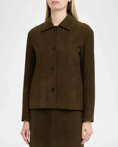 Proenza Schouler Irine Single-Breasted Suede Jacket | Thumbnail 4 Proenza Schouler Irine Single-Breasted Suede Jacket | Thumbnail 4