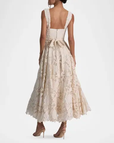 ALICE + OLIVIA Esma Floral Embroidered Maxi Dress | Thumbnail 3