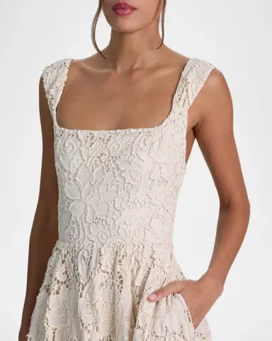 ALICE + OLIVIA Esma Floral Embroidered Maxi Dress | Thumbnail 5