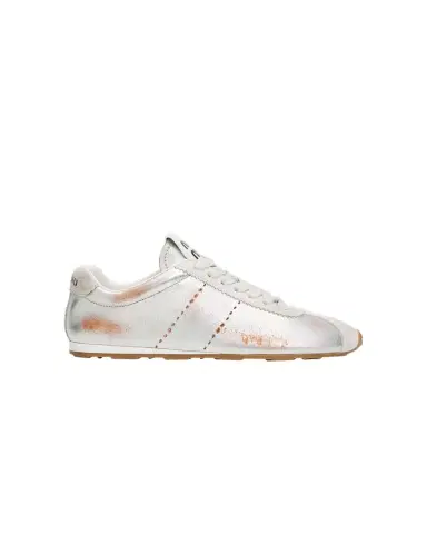 Miu Miu Metallic Leather Low-Top Sneakers | Thumbnail 1