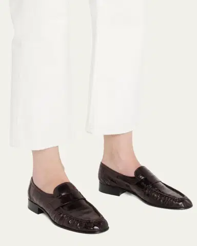 THE ROW Soft Leather Flat Loafers | Thumbnail 2