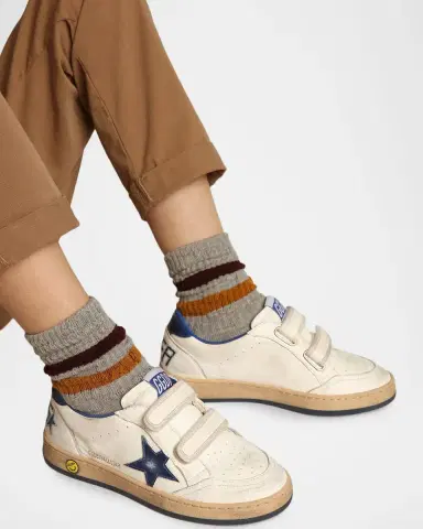 Golden Goose Kid 's Ballstar Bicolor Dual-Grip Sneakers | Thumbnail 2