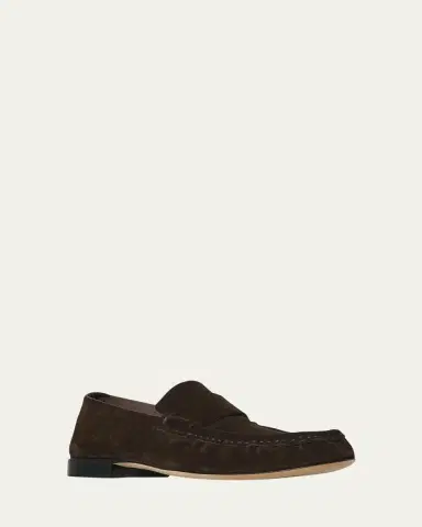 THE ROW Calf Suede Slip-On Loafers | Thumbnail 2