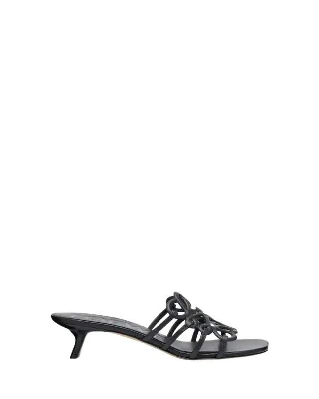 x Paula's Ibiza Petal Anagram Leather Caged Mule Sandals x Paula's Ibiza Petal Anagram Leather Caged Mule Sandals