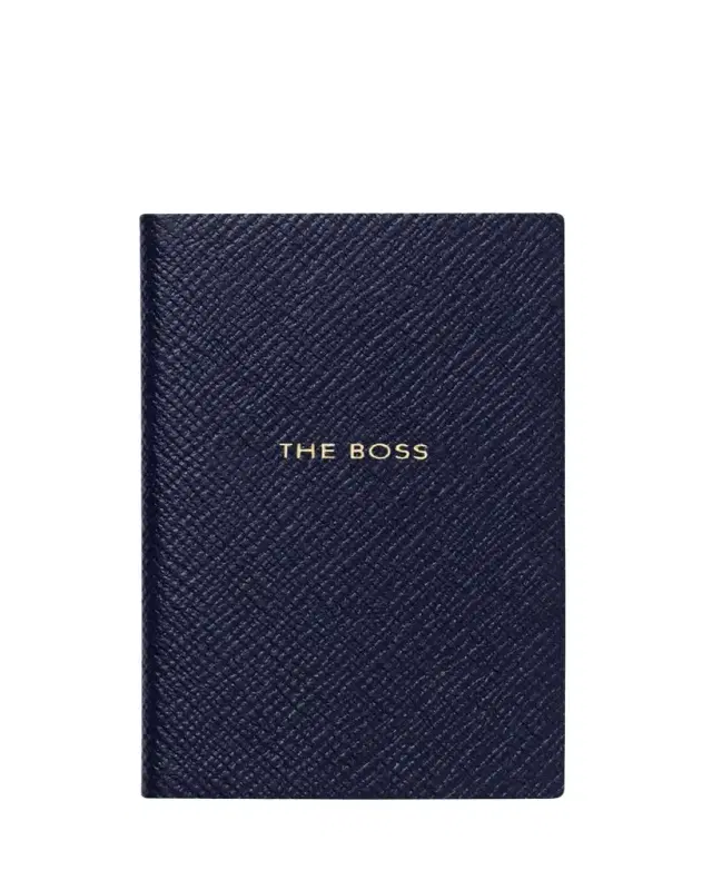 Smythson "The Boss" Wafer Panama Leather Notebook