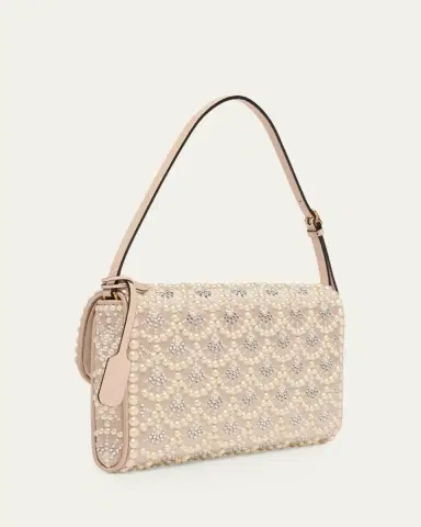 Valentino Garavani Devain Pearly-Embellished Satin Top-Handle Bag | Thumbnail 3 Valentino Garavani Devain Pearly-Embellished Satin Top-Handle Bag | Thumbnail 3