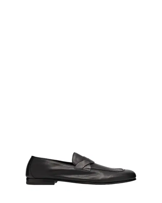 Tom Ford Men's Gigi Leather Twisted-Band Penny Loafers