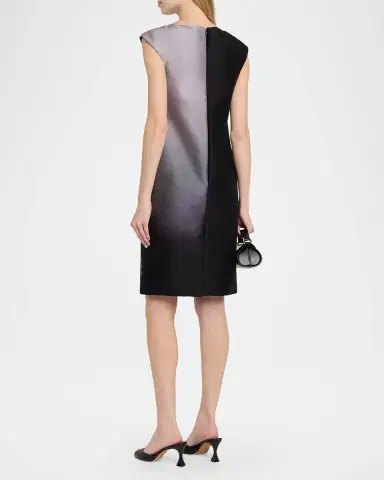 Rickie Freeman for Teri Jon Cap-Sleeve Floral Mikado Dress | Thumbnail 3
