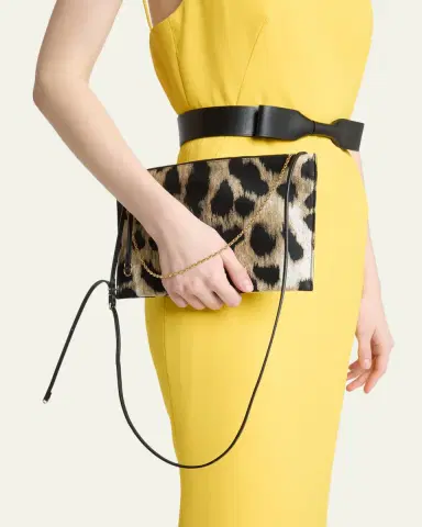 Givenchy Voyou Animal-Print Pochette Shoulder Bag | Thumbnail 2 Givenchy Voyou Animal-Print Pochette Shoulder Bag | Thumbnail 2
