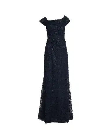 Rickie Freeman for Teri Jon Asymmetric Sequin Lace Gown | Thumbnail 1