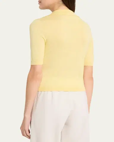 Vince Tipped Elbow-Sleeve Knit Top | Thumbnail 3