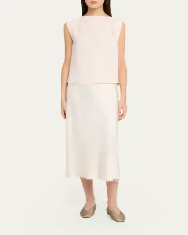 Vince Pull-On Satin Slip Skirt | Thumbnail 2 Vince Pull-On Satin Slip Skirt | Thumbnail 2