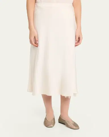 Vince Pull-On Satin Slip Skirt | Thumbnail 4 Vince Pull-On Satin Slip Skirt | Thumbnail 4